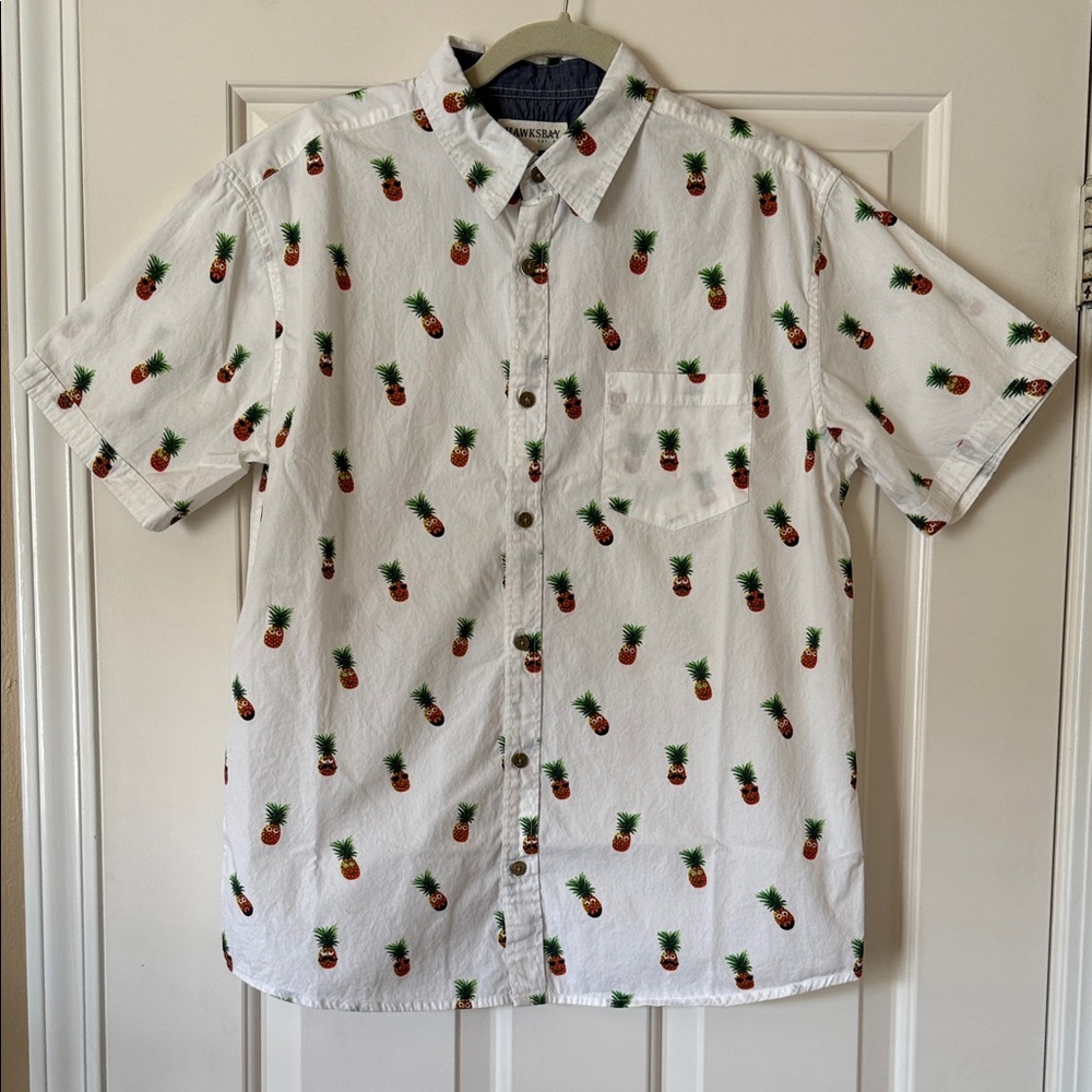 Men’s Pineapple Print Button Down